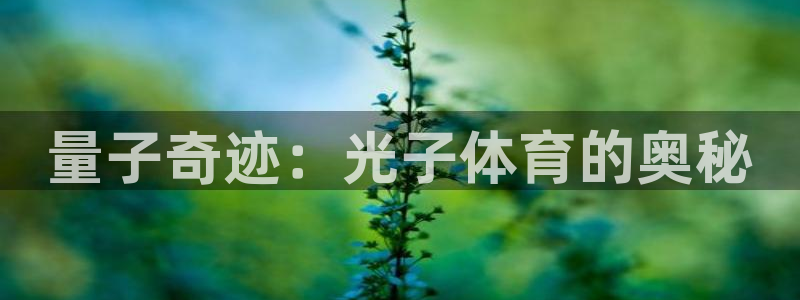 杏耀平台登录官网：量子奇迹：光子体育的奥秘